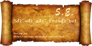 Sóvágó Erzsébet névjegykártya