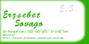 erzsebet sovago business card